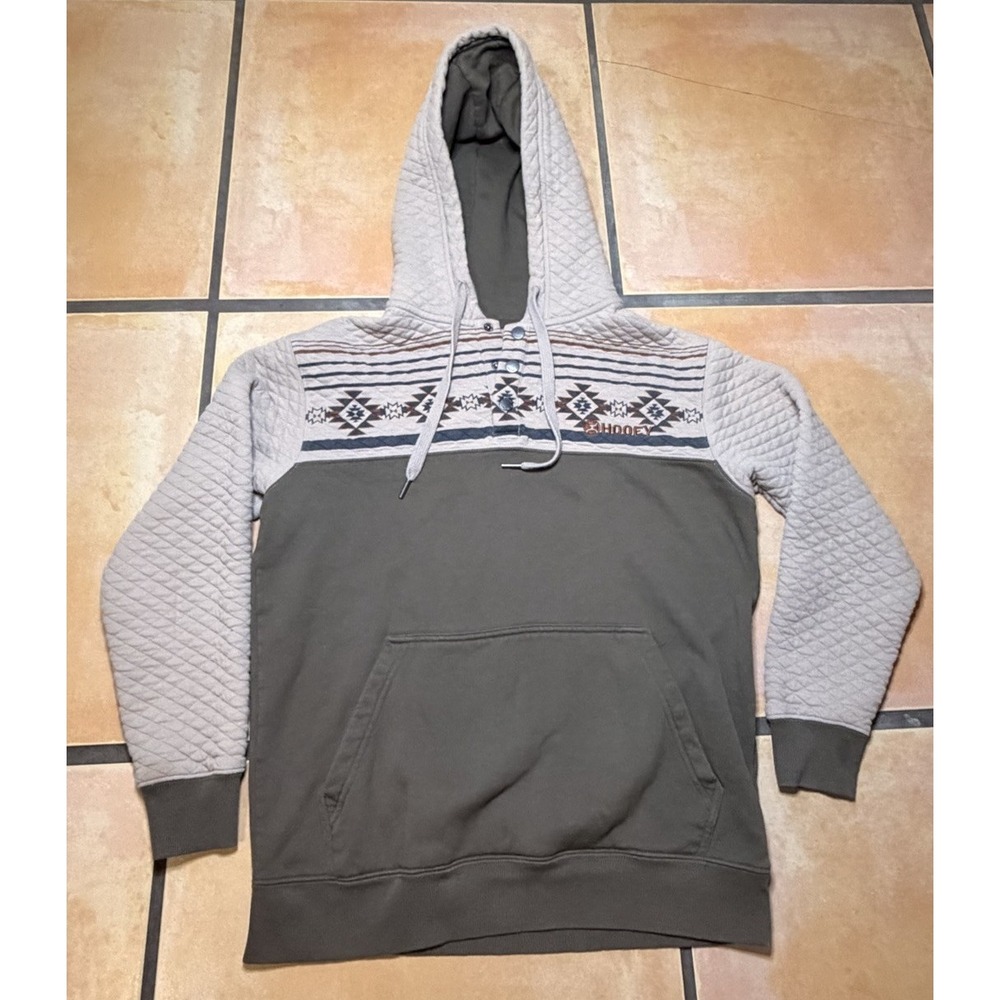 Hooey Hoodie Small Pullover Sweatshirt Aztec Sleeve Hood Western Graphic